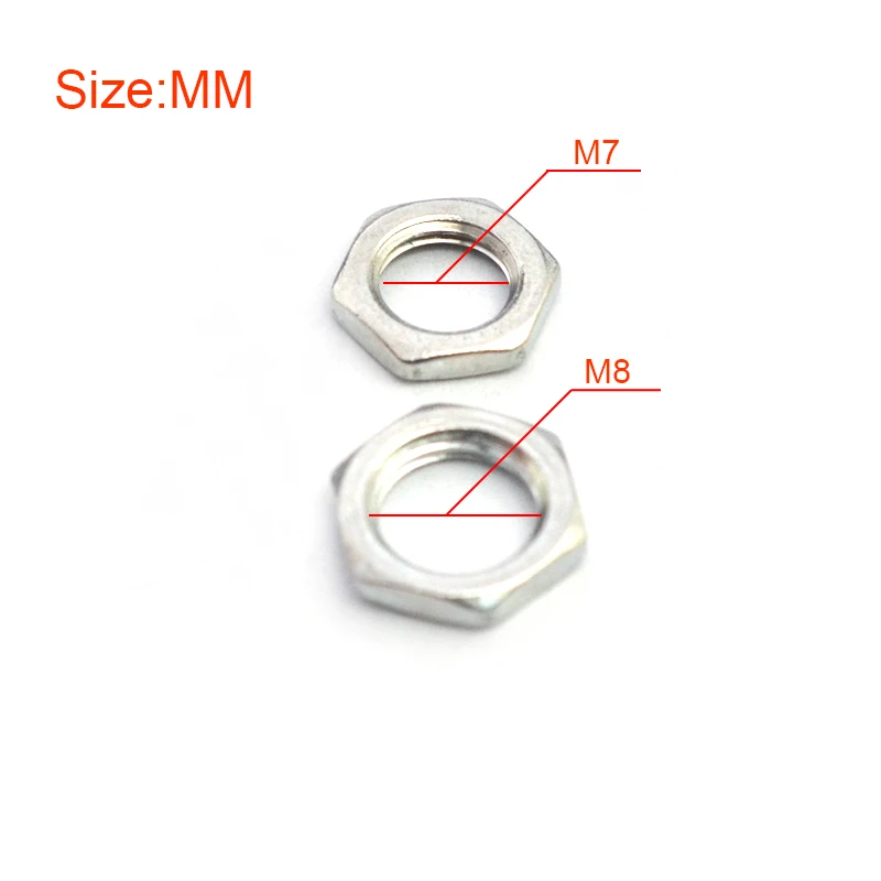 10sets M7/M8 Nut and Washer for Guitar Potentiometer Nut/Washer Set for Tone and Volume Pot Guitar Parts