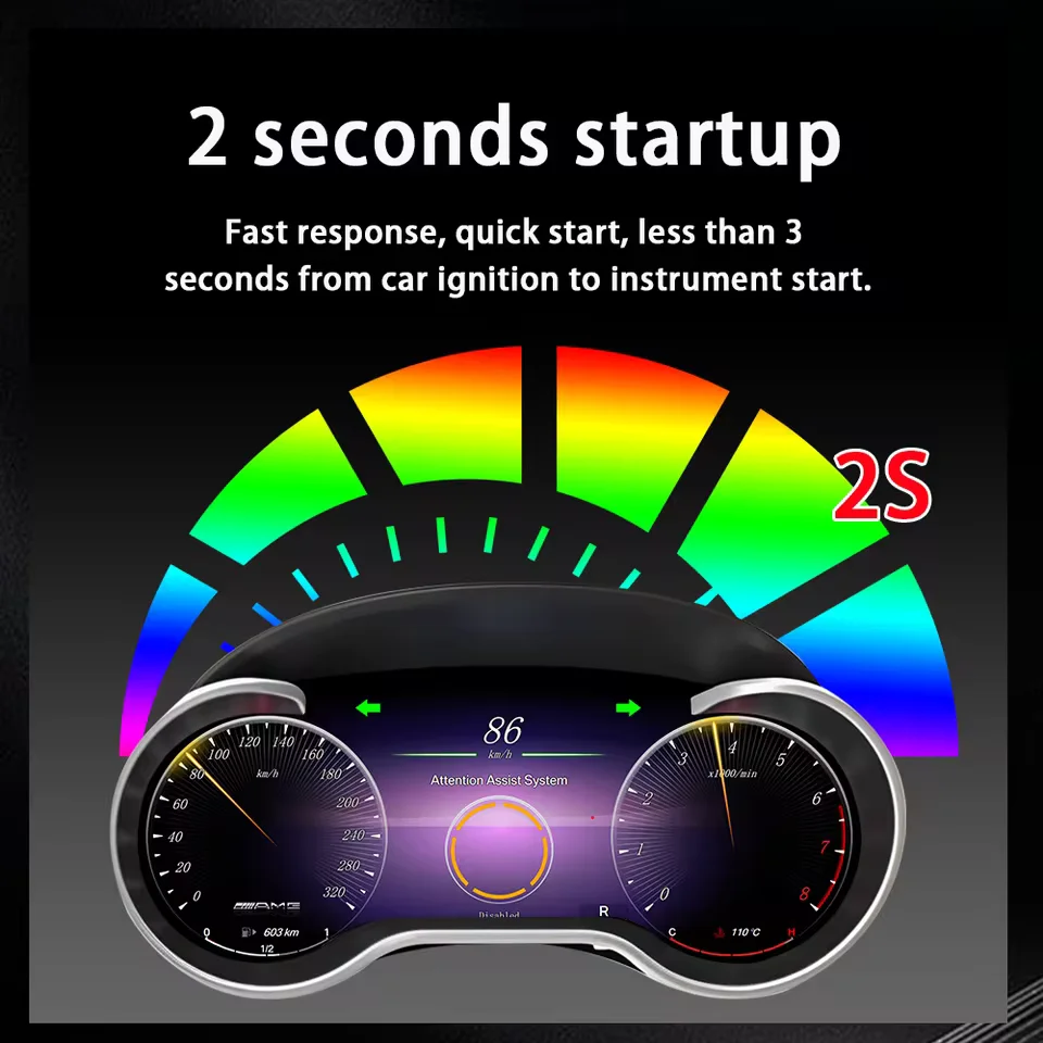 12.3-inch LCD digital instrument panel for Mercedes-Benz R-Class 2006-2017 ML GL 2005-2010 Digital Cluster Speedometer Dashboard
