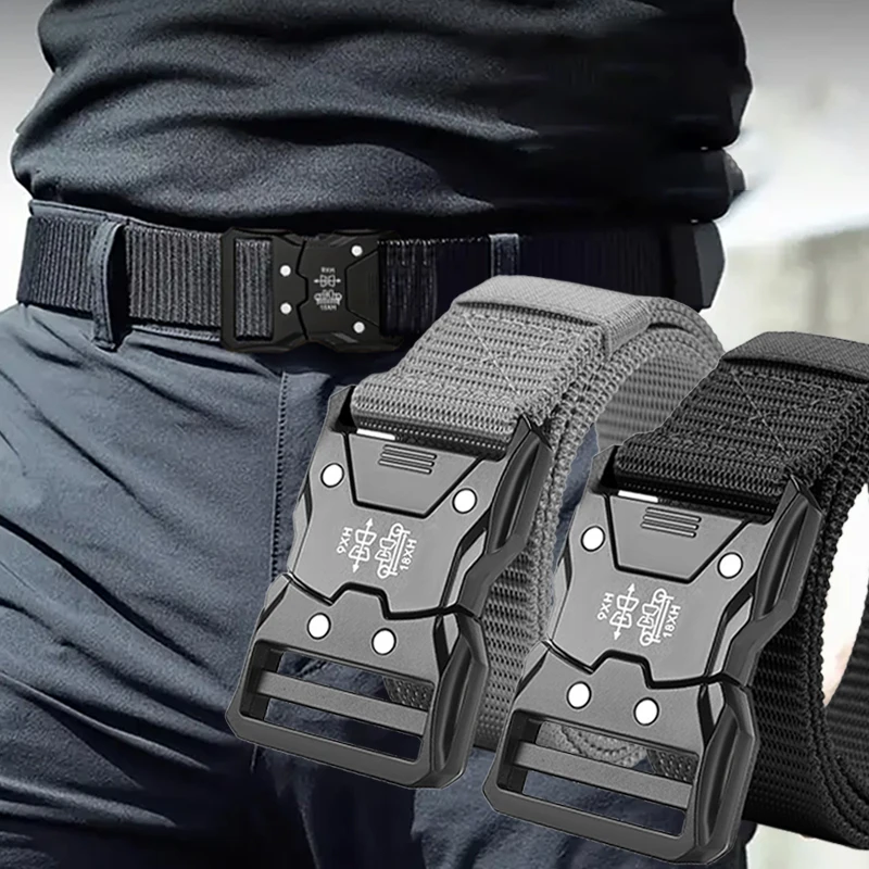 Men's Belt Buckle Belt Nylon Braided Lightweight Breathable Daily Commuter