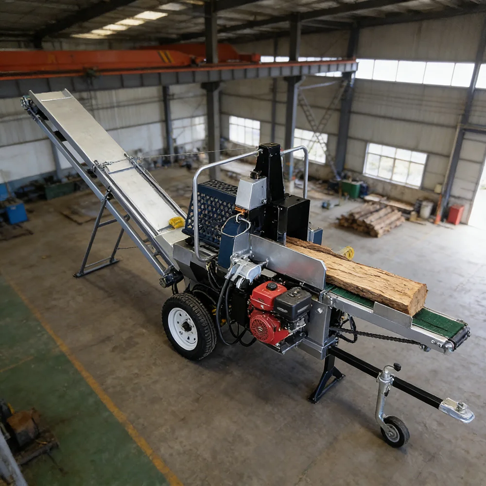 Reliable 35T Electric Log Splitter 2 Way Blade Heavy Duty Wood Cutter Efficient Timber Splitting Tool For Contractor Jobs