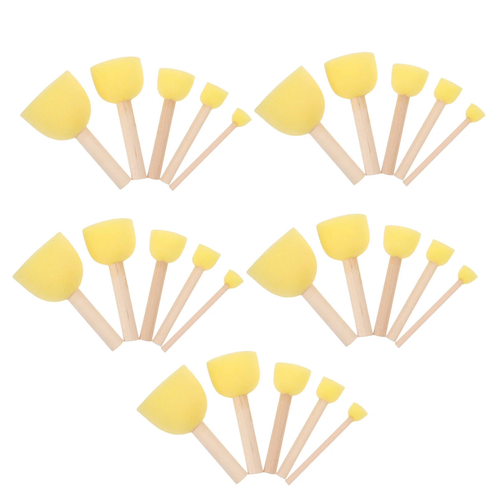 

25Pcs Comfortable Hold Kids Sponge Stampers DIY Painting Sponge Brush for Unleashing Creativity in Children Drawing Stamps