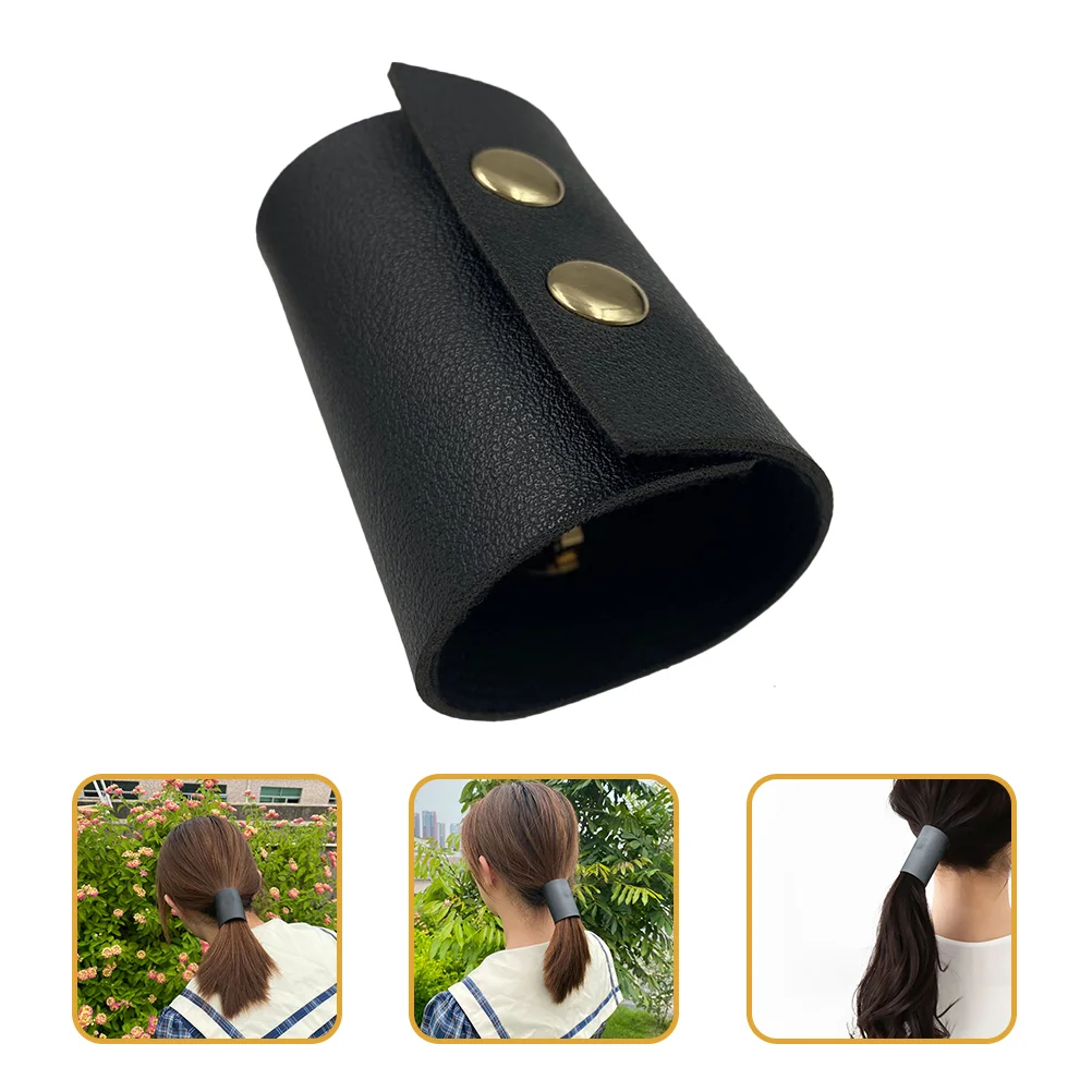 Accessories Goth Hair Ring Clips for Girls Ponytail Holder Band Korean Version Black Holders