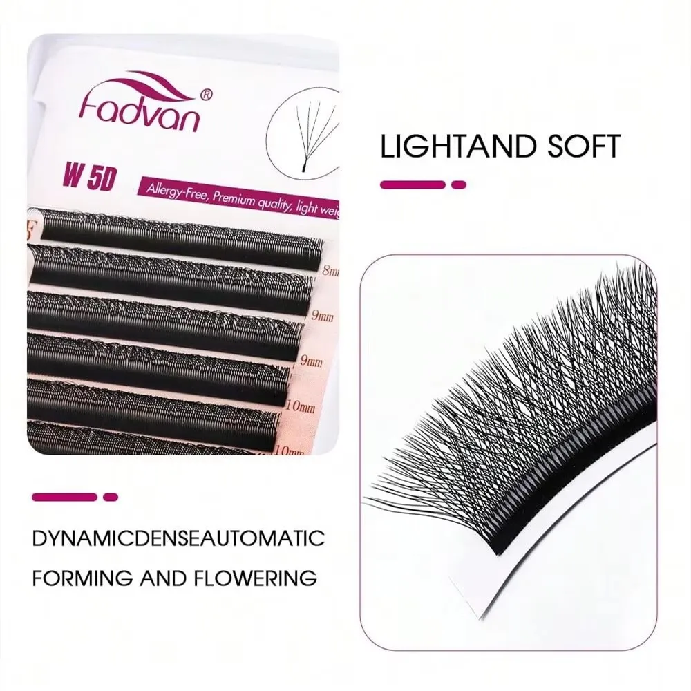 FADVAN YY/3D/4D/5D Forma 7-12mm/10-12mm Lunghezza Miscela Estensioni Ciglia Qualità Premium Visone Finto Saloni Impermeabile Ciglia Finte