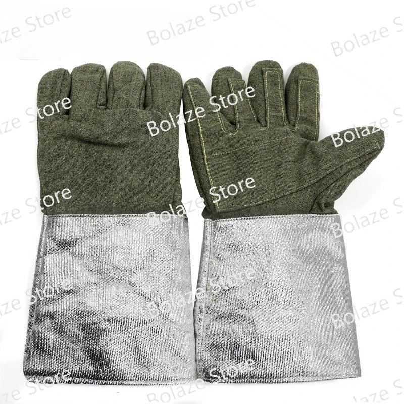 1000 degree high temperature gloves Heat insulation gloves five fingers flexible high temperature thickening