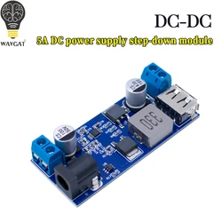 DC-DC 24V/12V To 5V 5A Step Down Power Supply Buck Converter Replace LM2596S Adjustable USB Step-down Charging Module For Phone