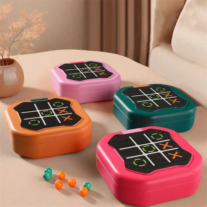 Eletrônico TIC-TAC-TOE parafuso jogos de xadrez multifuncional crianças quebra-cabeça brinquedos de viagem portátil jogo de tabuleiro brinquedos crianças presentes
