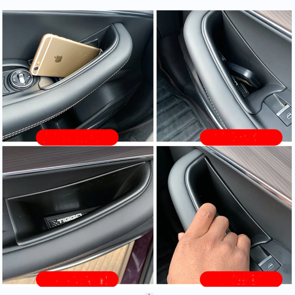 For Chery Tiggo 8 Pro Max 2020 2021 2022 Accessories Door Armrest Storage Box Central Control Armrest Container Cover Trim