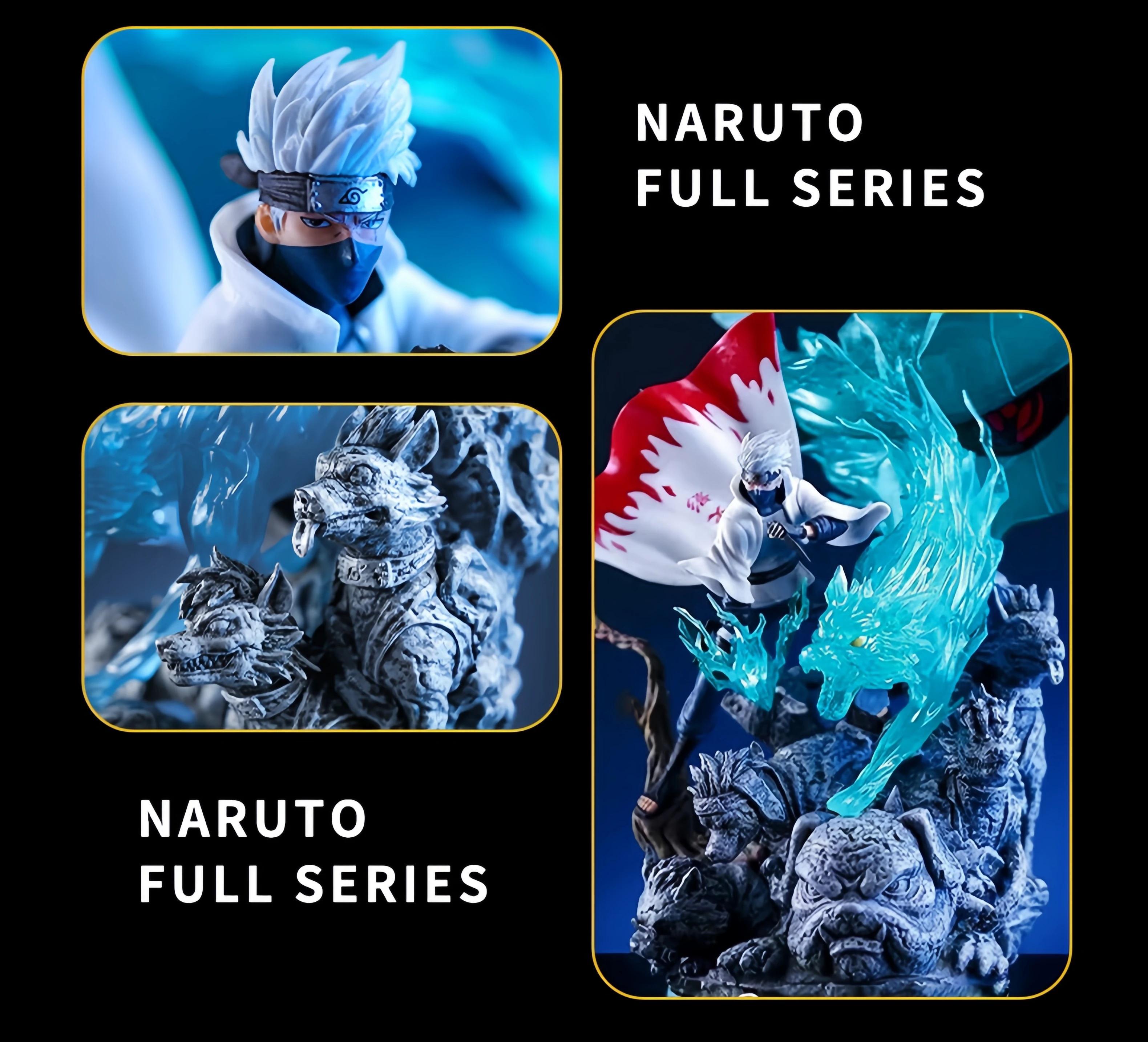 26cm Naruto Kakashi Model Anime Figure Collection Artwork Desktop Room Ornaments Pvc Statue Action Figures Standing Models