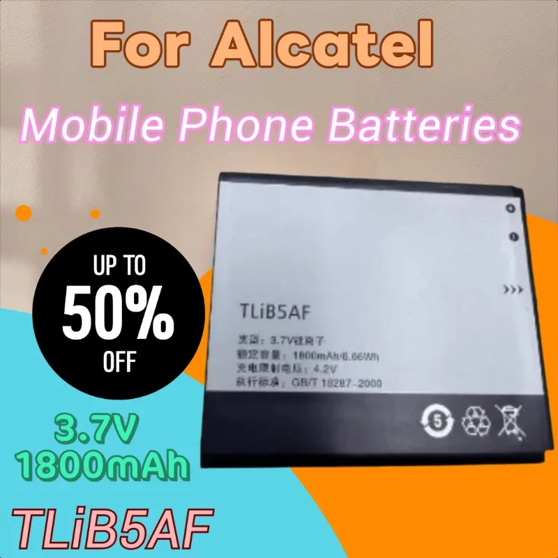 

3.7V 1800mAh High Quality Mobile Phone Battery TLiB5AF for Alcatel One Touch Pop C5 OT 5037D 5037A 5037X 5036 5036D 5037