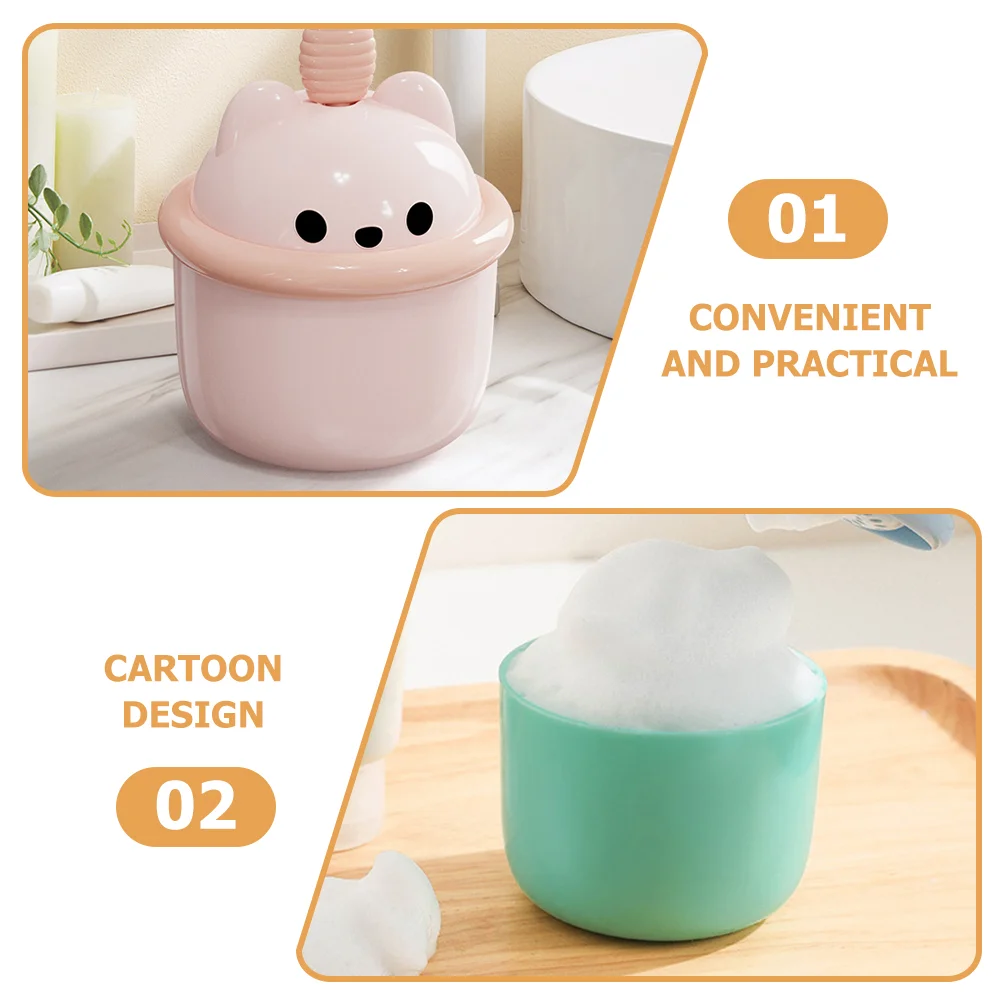 3 Pcs Facial Cleanser Foamer Body Lotion Face Cleaner Bubble Maker Washing Foams Cup Cartoon Pp