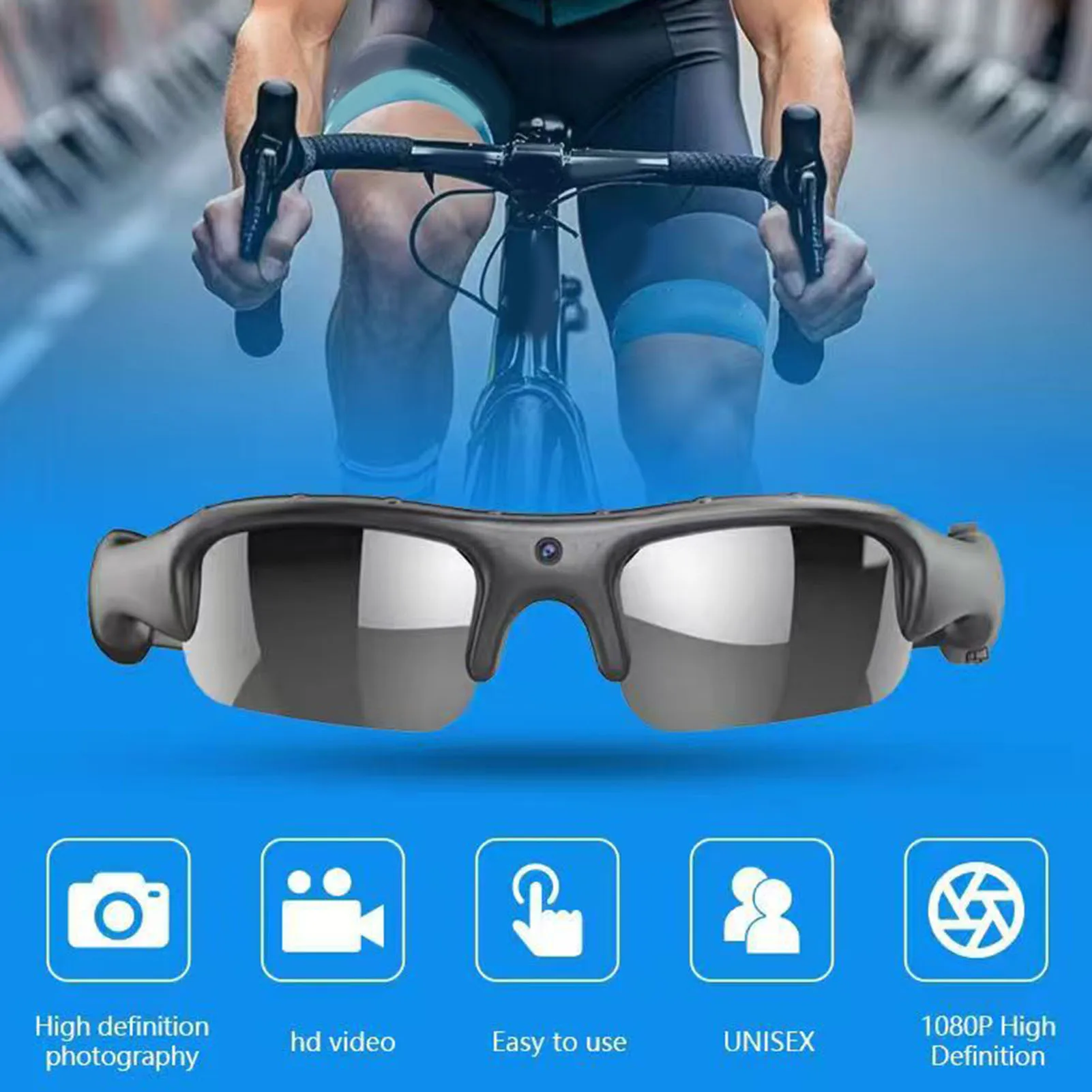 

Camera Sunglasses with WiFi Camera Sunglasses with WiFi Polarized Smart Bike Glasses Outdoor Sports Camera HD Video Recording