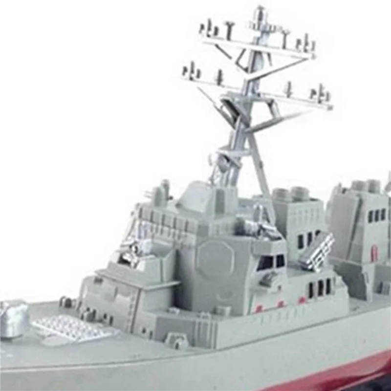 Modelo de barco destructor de misiles guiado 3X estático con soporte de exhibición modelo de buque de guerra DIY educativo