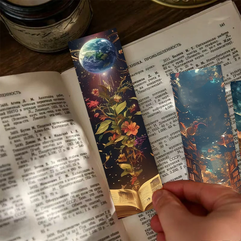 30pcs fantasy reading bookmarks student books book page marking paper card creative gift DIY book marking message card