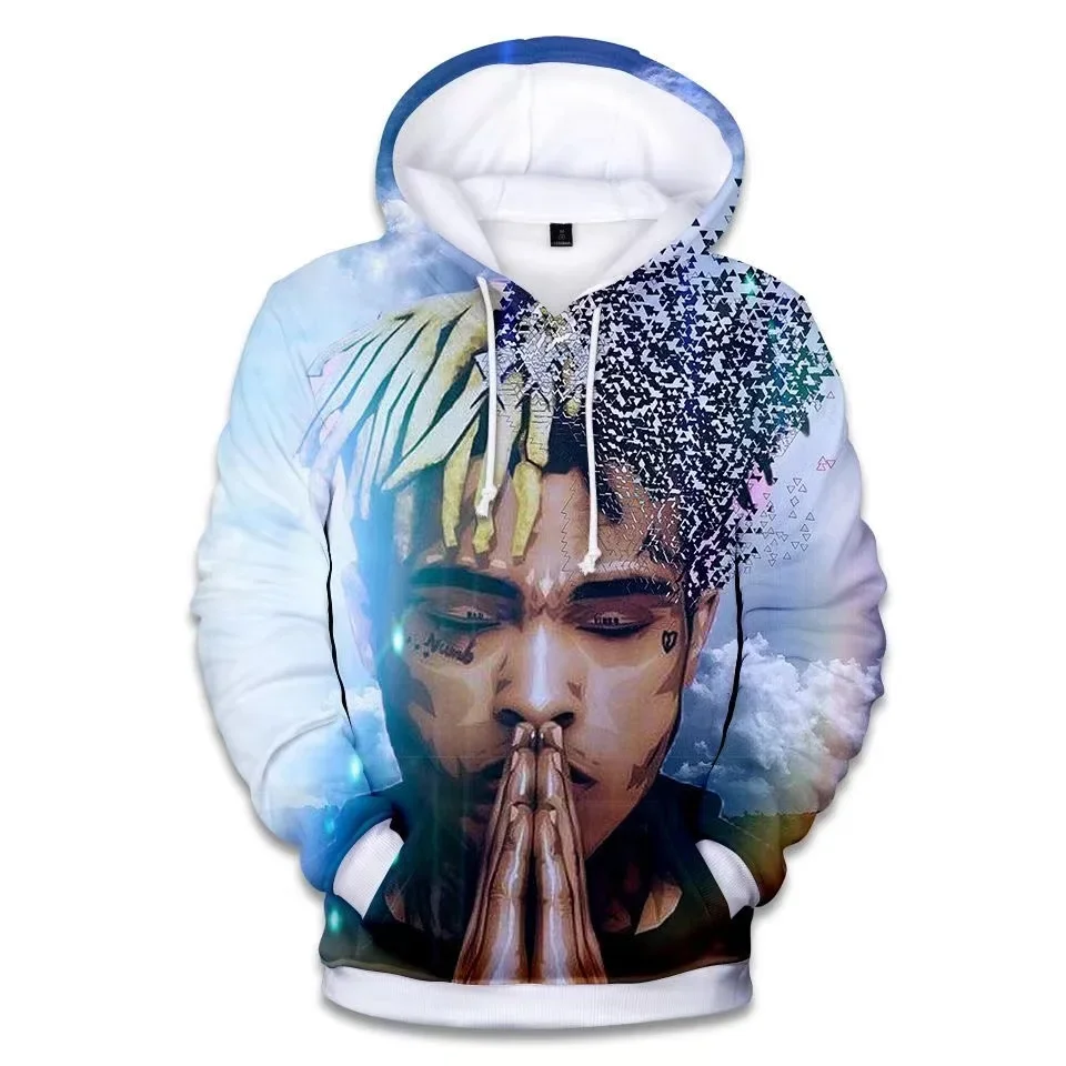 2024 New European and American Pop Rapper XXXTentacion Couple Street Trend Hoodie Harajuku Streetwear Women Men Hoodie  Sweat