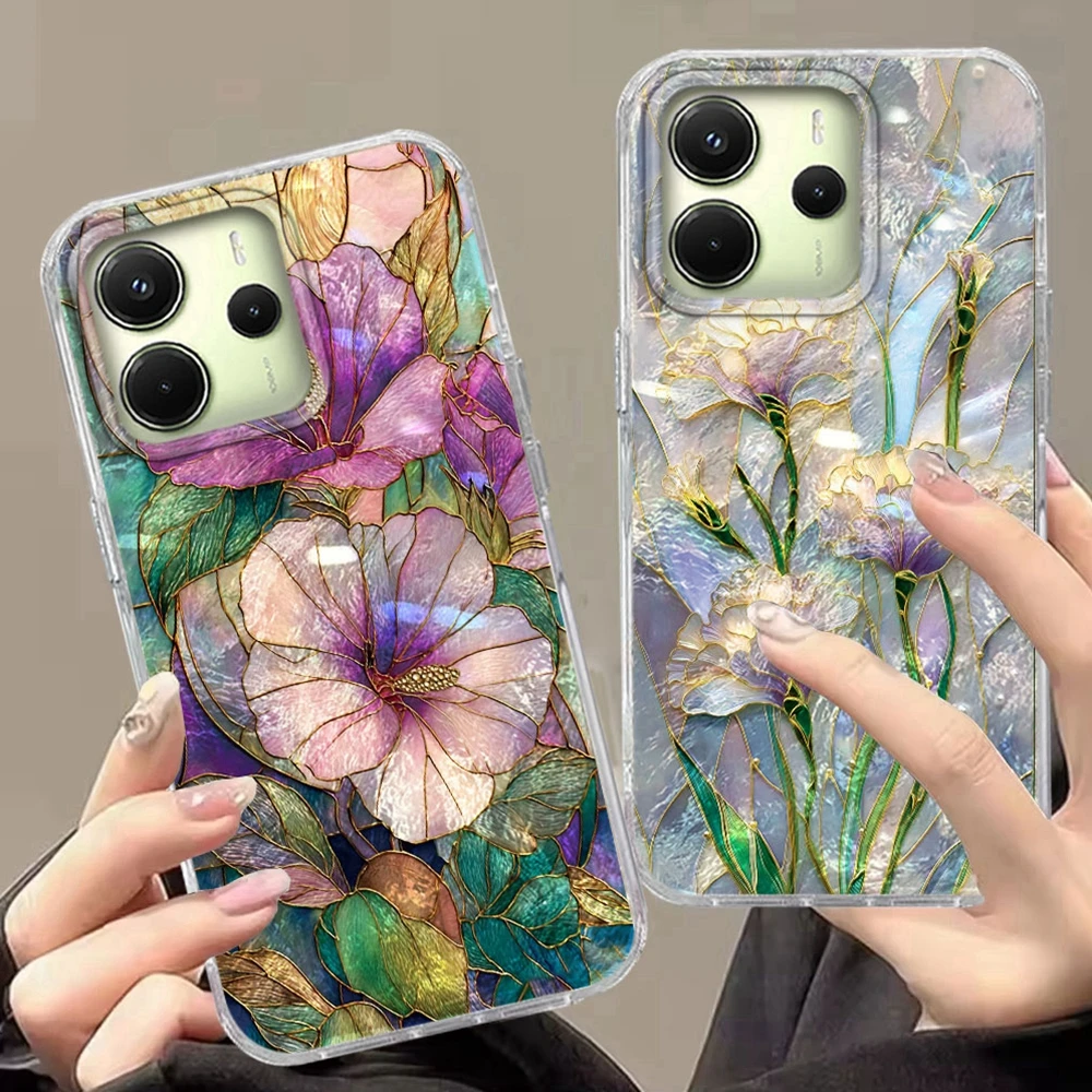 Rosa Trompetenblumen-Handyhülle für Xiaomi Redmi Note 15 14 13 12 11 11S 10 10S 8 9 Pro 15 15C 13C 14C 9S A3 A4 A3X A5 A1 Cover