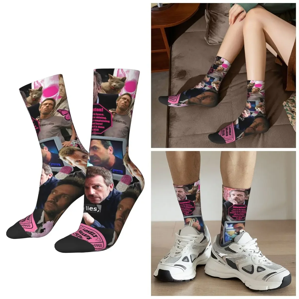 

All Seasons Dr. Gregory House Tomorrowland Socks Sport Middle Tube Socks Casual Stockings for Men Women Valentine's Day Gifts