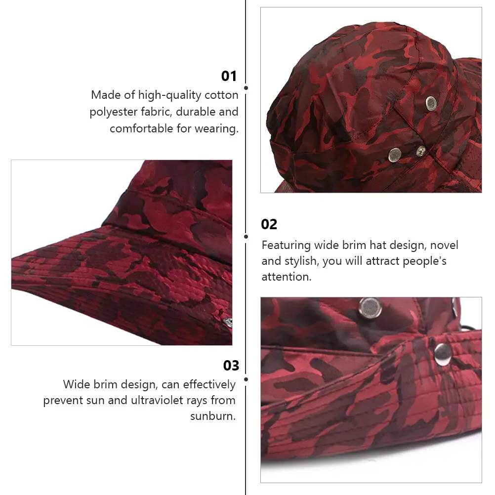 

Fishing Hat Wide Brim Sun Protection Cap for Outdoor Activities UV Protection Visor Summer Fisherman Hat