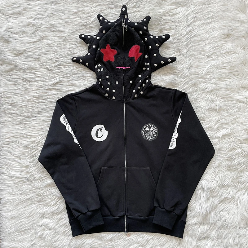 

loween Full Zip Hoodie Cotton Sweatirt Casual Straight Leg Fit Hooded Sweatirt Youth Faionable Long Sve Cotton Sw...