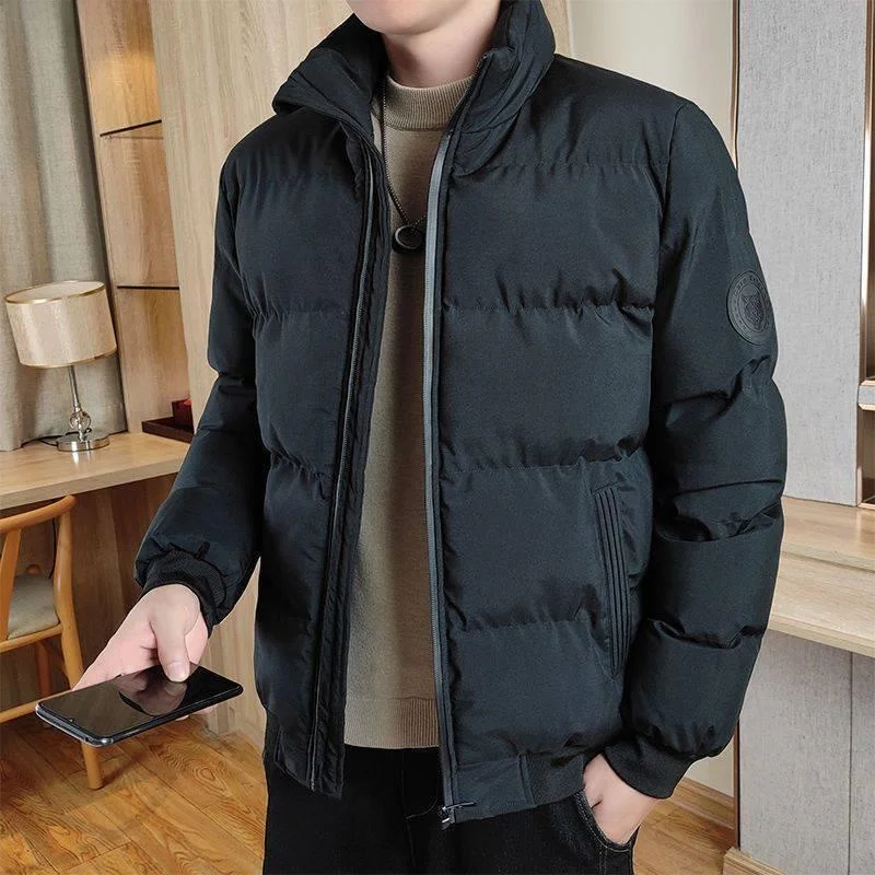

Men's Thiened down Cotton Jaet Winter Casual Youth Outerwear Faionable Versatile ort Sle Warm Busin Casual