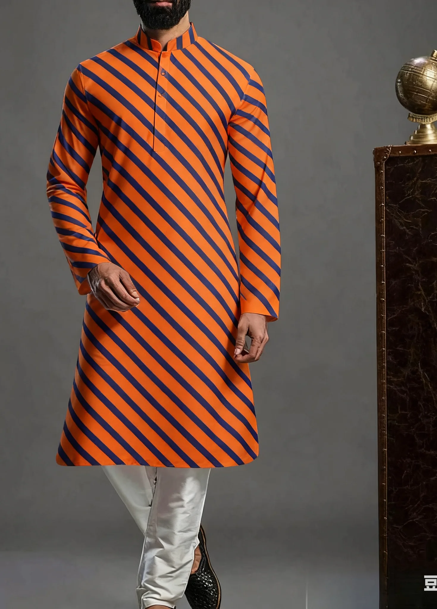 Kurt Men's Digital Printed Patterns with Multiple kurta vardha Fashionable Casual Fit Regular Robe Suitable for All Occasion