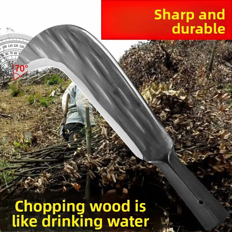 Thickened Spring Steel Firewood Knife Hand Forged Hard Hatchet Outdoor Chopping Trees Logging Splitting