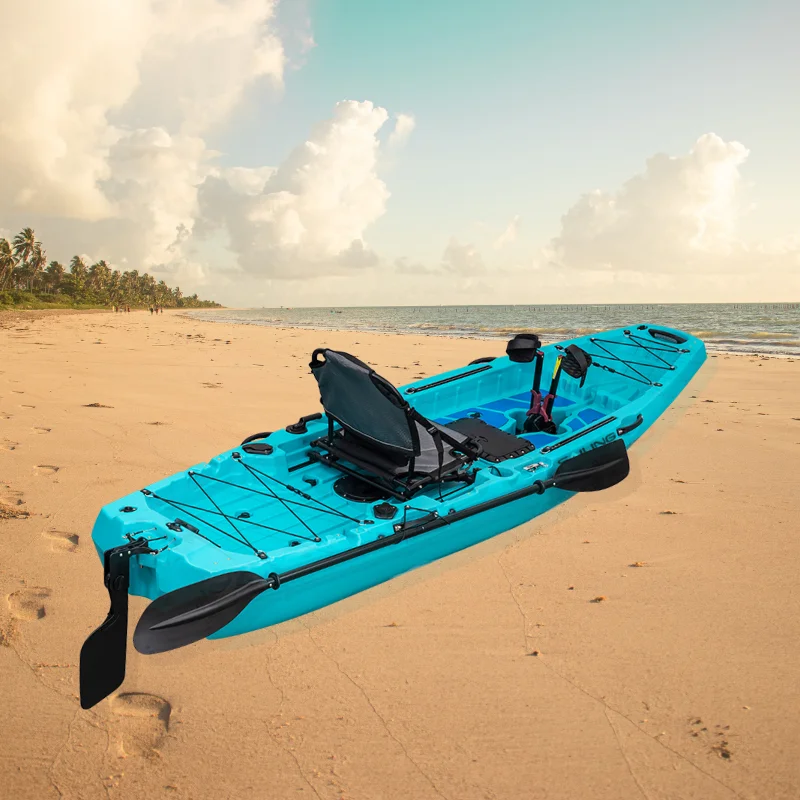 High Quality PVC Kayak for Outdoor Fishing Single Seat With Large Storage Space and Built-In Rod Base for Surfing
