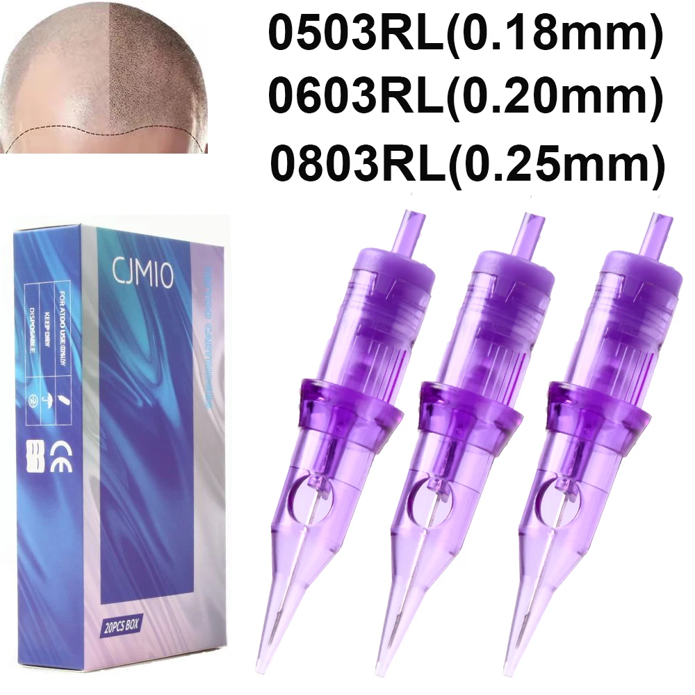 CJMIO SMP Tattoo Needle Cartridge 0503RL 0603RL 0803RL Scalp Micropigmentation Eyebrow Tattoo Needle Cartridge For Hair Stoke