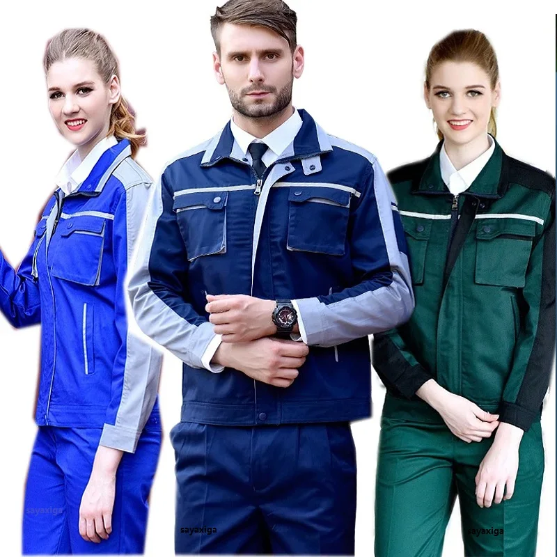 S-5xl Thick Work Clothing For Men Women Green Wear Resistant Worker Suit Coveralls Factory Workshop Reflective Repairmen Uniform