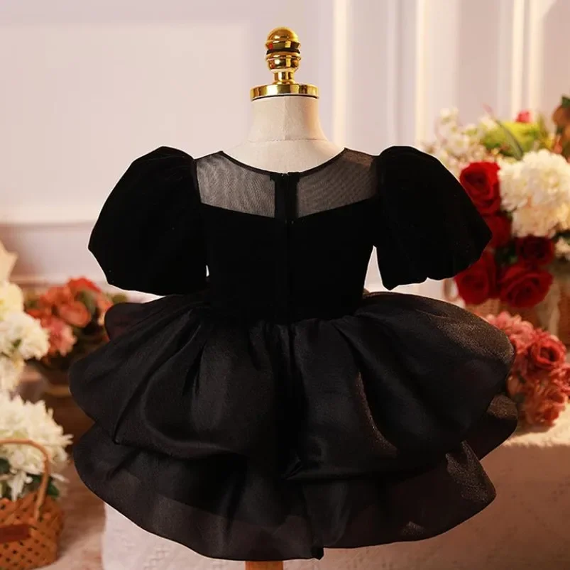 2024 New Spanish Royal Dress Children Birthday Baptism Gown For Kids Elegant Floral Frocks Girls Boutique Party Vestidos