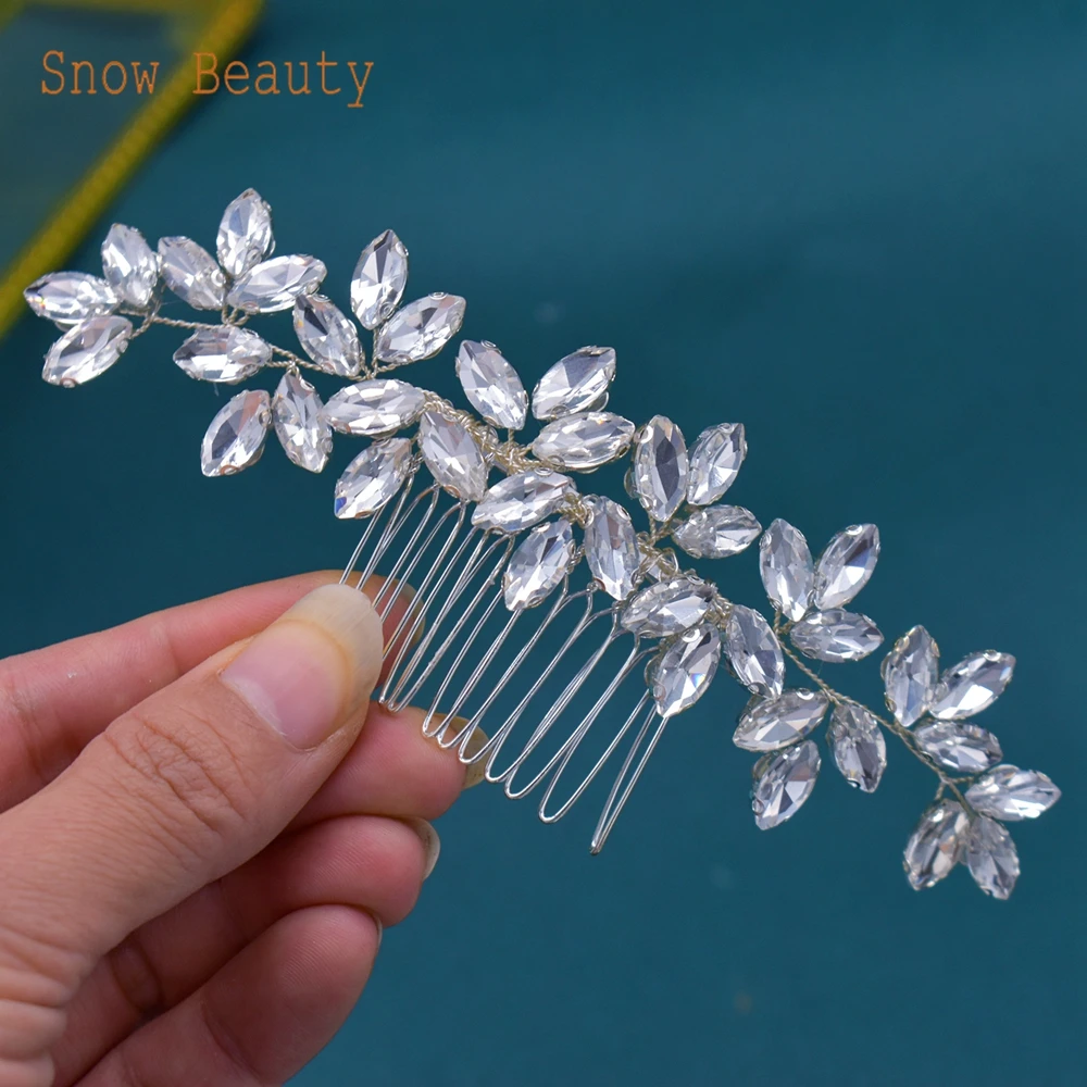 A483 Wedding Hair Accessories Crystal Bridal Hair Comb Wedding Jewelry Gift Handmade Women Head Ornaments Headpieces Hair Clips