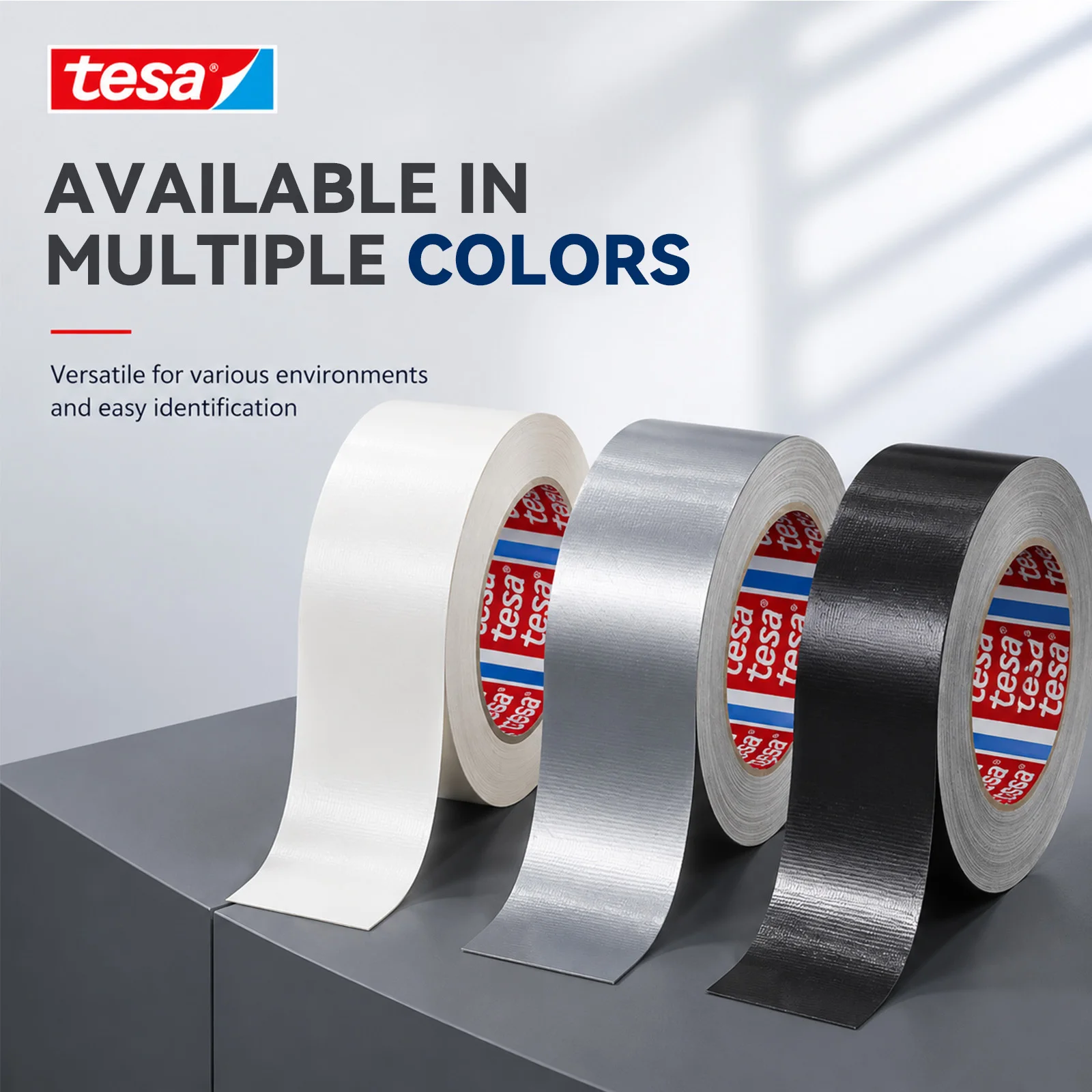 Tesa 4687 Heavy Duty Fabric Duct Tape Strong Tack Weather Resistant Rubber Adhesive for Tent Fixing Pipe Sealing Outdoor Use