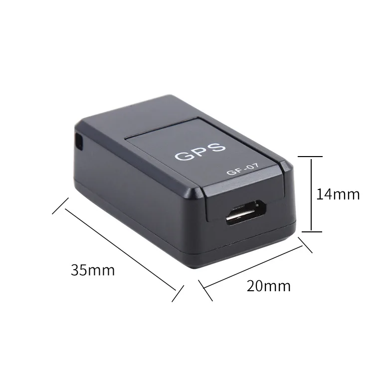 Mini Car Tracking Device, rastreador GPS magnético, localizador de veículos em tempo real, gravação anti-perdida, recarregável, universal, GF07