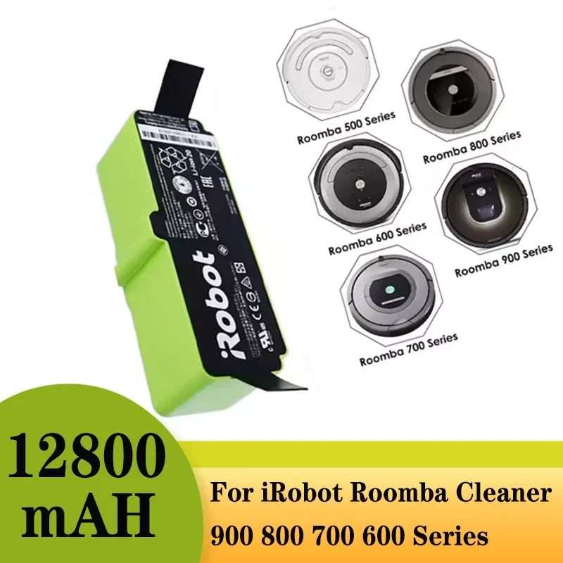 Batería de iones de litio Original de 12800mAh para robots iRobot Roomba 680 500 600 700 800 900 Series 595 670 671 675 677 681 685 690 691 695
