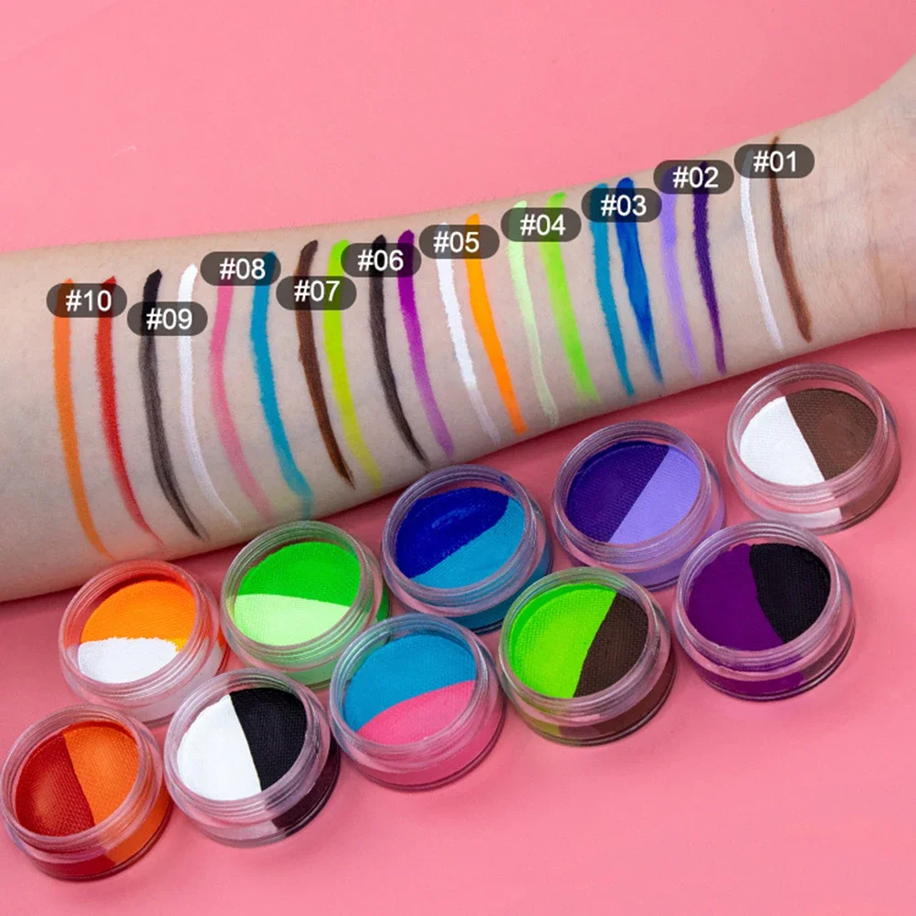 50 Pieces Two-color Water Activated Uv Neon Pastel Eyeliner Cream Neon Powder Eyeshadow Pigment Water-soluble Face Painting