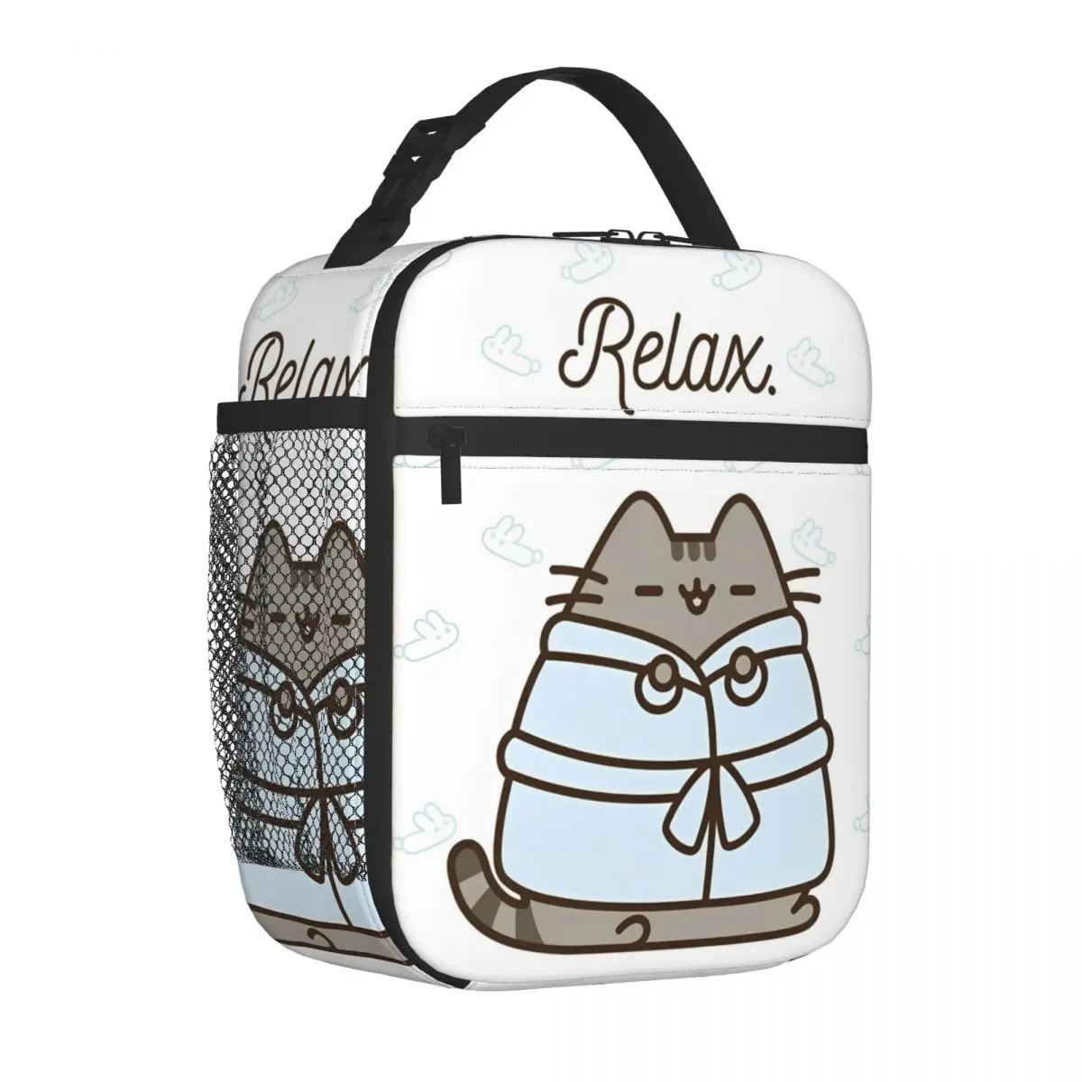 

Relaxing Pusheenns Insulated Lunch Bags Large Fondocat Reusable Cooler Bag Tote Lunch Box College Travel Men Women