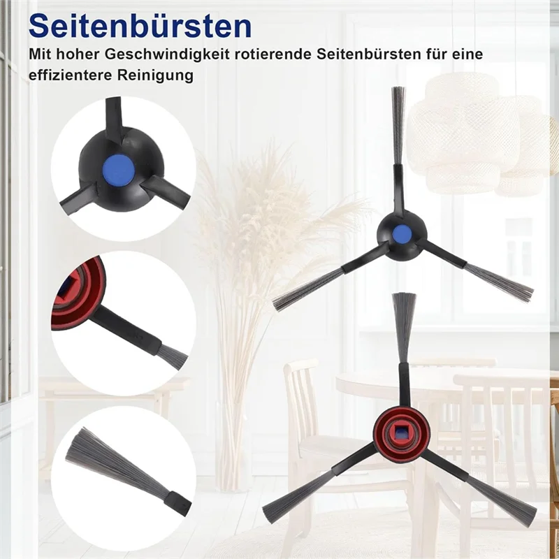 YCOC-For Ecovacs Deebot N20 / N20 Plus / N20 Pro Plus Robot Vacuum Cleaner, Replacement Parts Main Side Brush Mop Cloth