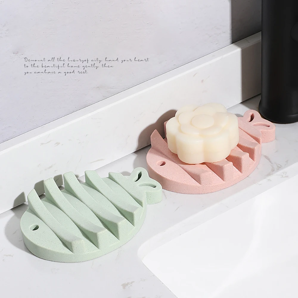 2024 New Product Creative Fishbone shaped Soap Box Mold, Hotel and Home Soap Plate, Home Soap Board Silicone Mold