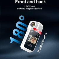 2.7K 180° Mini Cam 2.7K Thumb Sports Camera 1.4 Inch WiFi 180°Action Camera For Motor Cycling Recorder Outdoor Mini Cam Pet Vlog