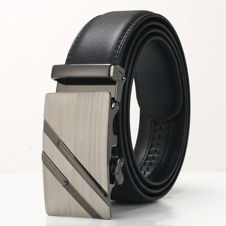 3,5 cm neuer Herren-Ledergürtel, Legierung, automatische Schnalle, Business, Freizeit, Jugend, mittleres Alter und ältere Menschen, Designer-Gürtel für Männer – Detail 5