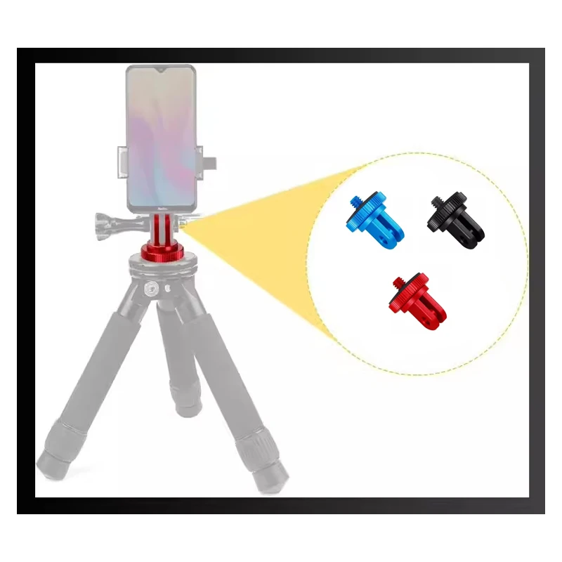 1/4 Inch Screw Tripod Adapter 360 Rotating Mount Holder for Go Pro 13 12 11 10 9 Insta 360 X5 X4 X3 DJI OSMO 360 Action Camera