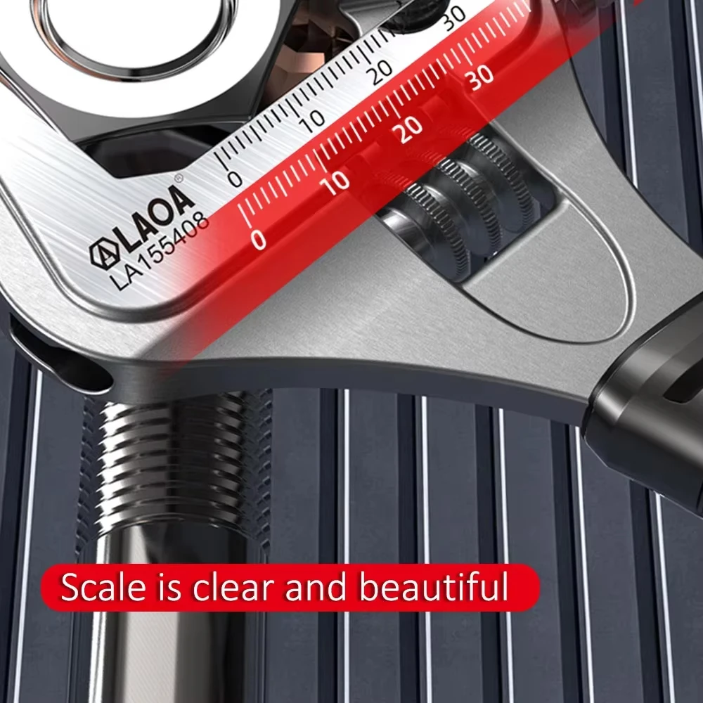 LAOA Short Handle Wrench Light Weight Adjustable Wide-angle Large Opening Spanner 6\