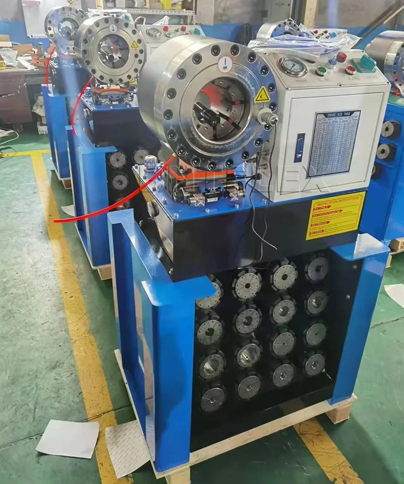 Velocidade rápida boa qualidade BNT-P69 1/4 polegada a 2 polegada 4 fios crimper de mangueira hidráulica com ferramenta de matriz rápida e 12 conjuntos de matrizes