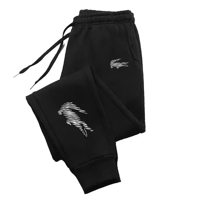 

Men's long pants, autumn warm printed sports and fitness pants, men's casual outdoor walking