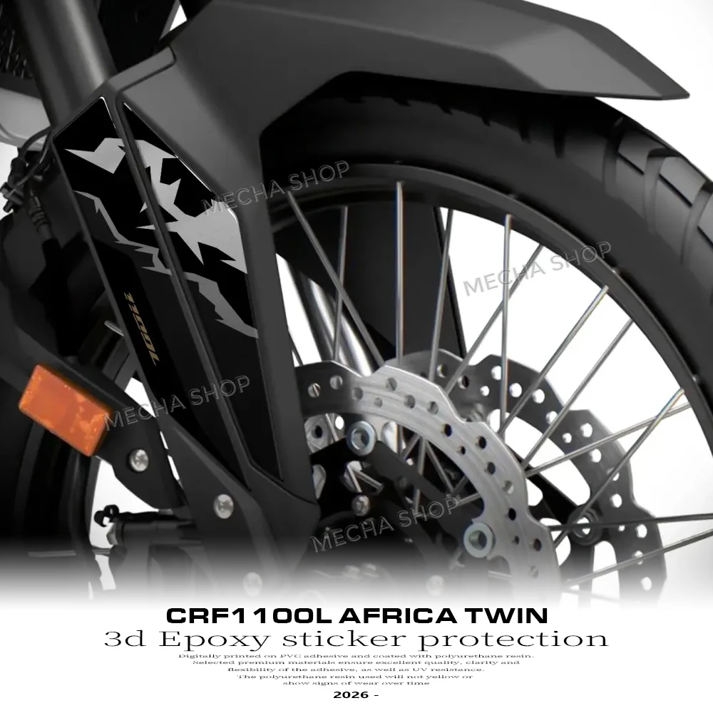 

For CRF 1100L Africa Twin CRF1100 2025 2026 Motorcycle Accessories 3D Epoxy Resin Fender Stickers Protection Kit