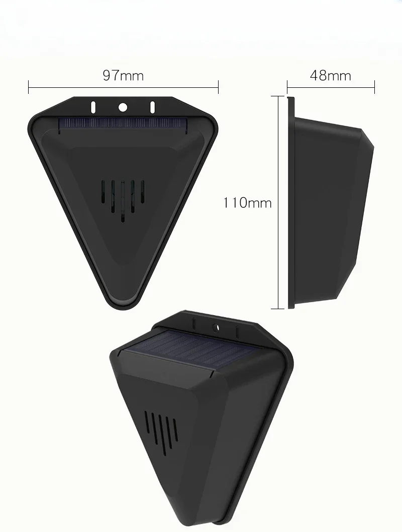 Imagem -05 - Lâmpada de Alarme Solar ao ar Livre 6led Ip65 Impermeável Sensor de Movimento Detector de Sistema de Alarme Afastar Lobo