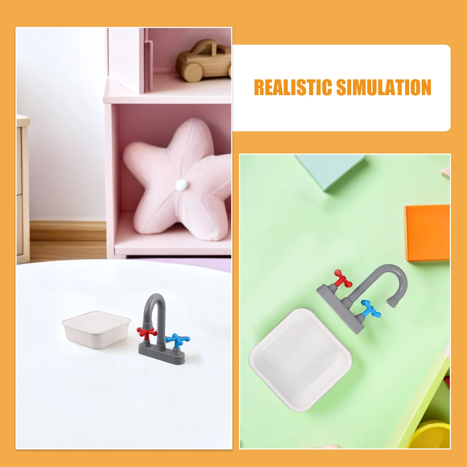 1 セットプレイセット子供のためのリアルな水シンクごっこアクセサリー子供のミニキッチン調理ロールプレイゲーム楽しいプラスチック遊び
