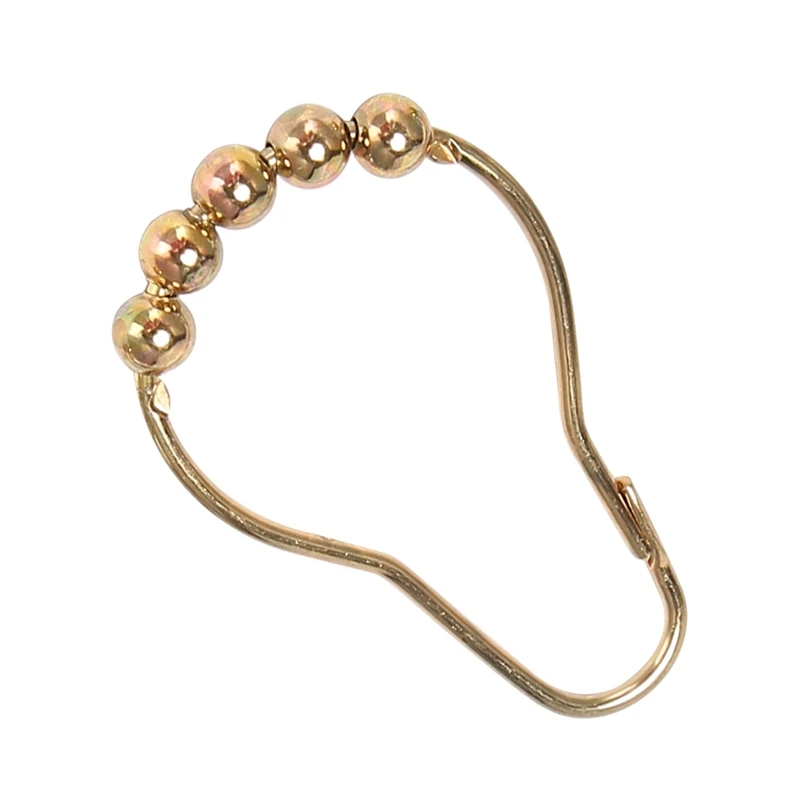 Hot Selling-Easy Install Rustproof Shower Curtain Hooks Frictionless Stainless Steel - Easy Glide Shower Rings Gold Set Of 36 Ho