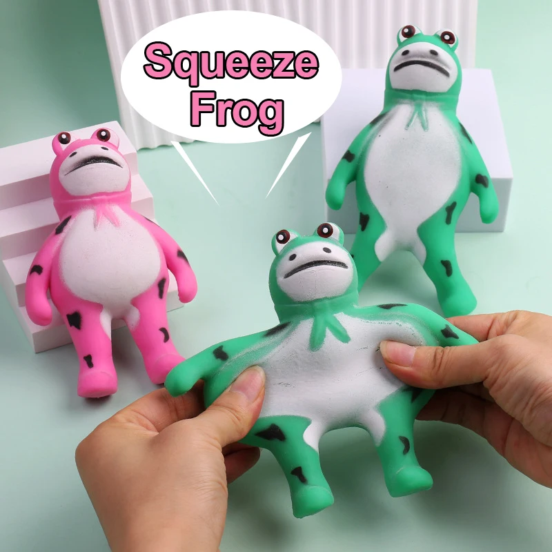 Anti-Stress Toy Frog Creative Decompression Pack Sand Stress Relief Hand Pinch Cartoon Toy Gift Prop J55