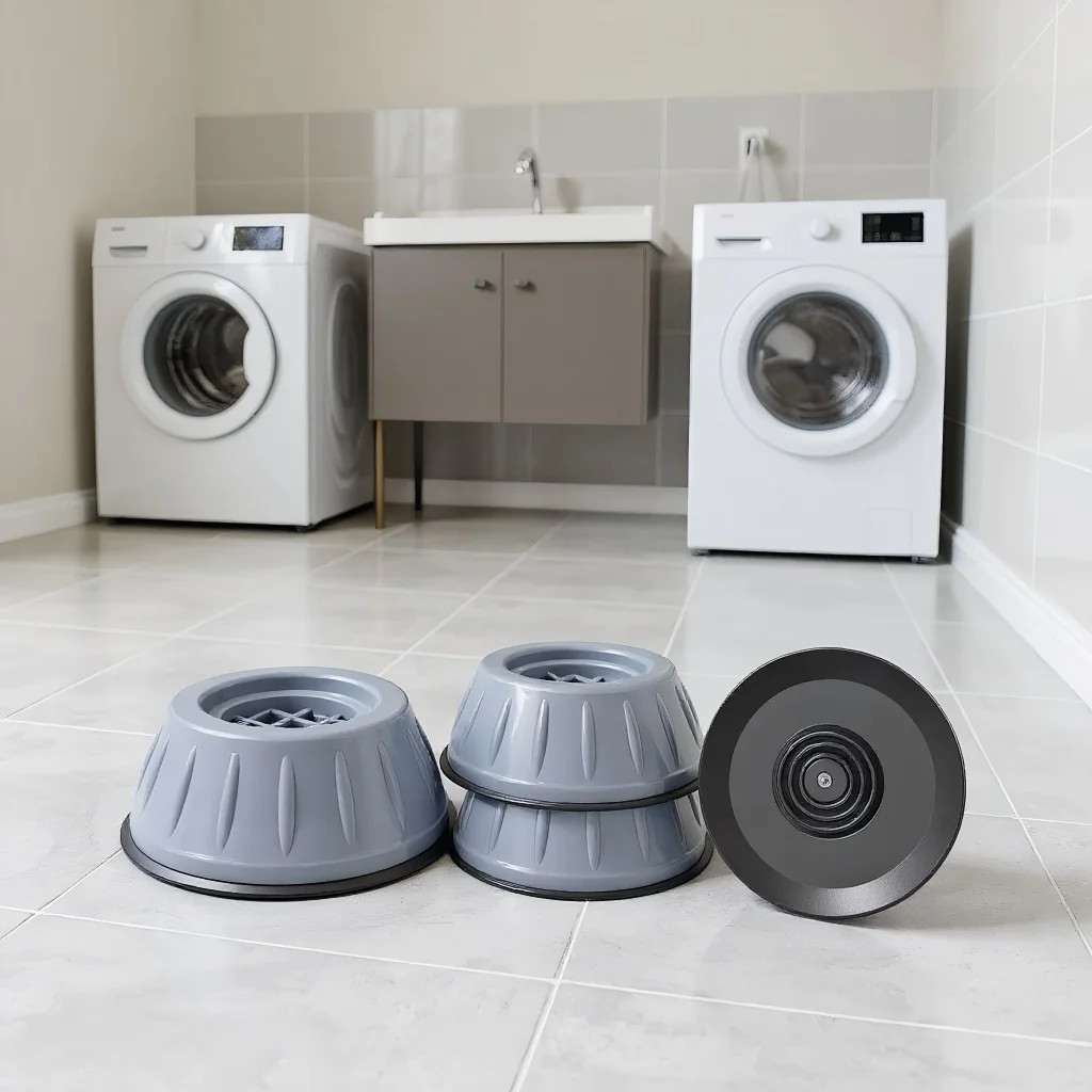 4pcs Anti Vibration Feet Pads - Rubber Slipstop Silent Dampers for Washing Machine Refrigerator Furniture