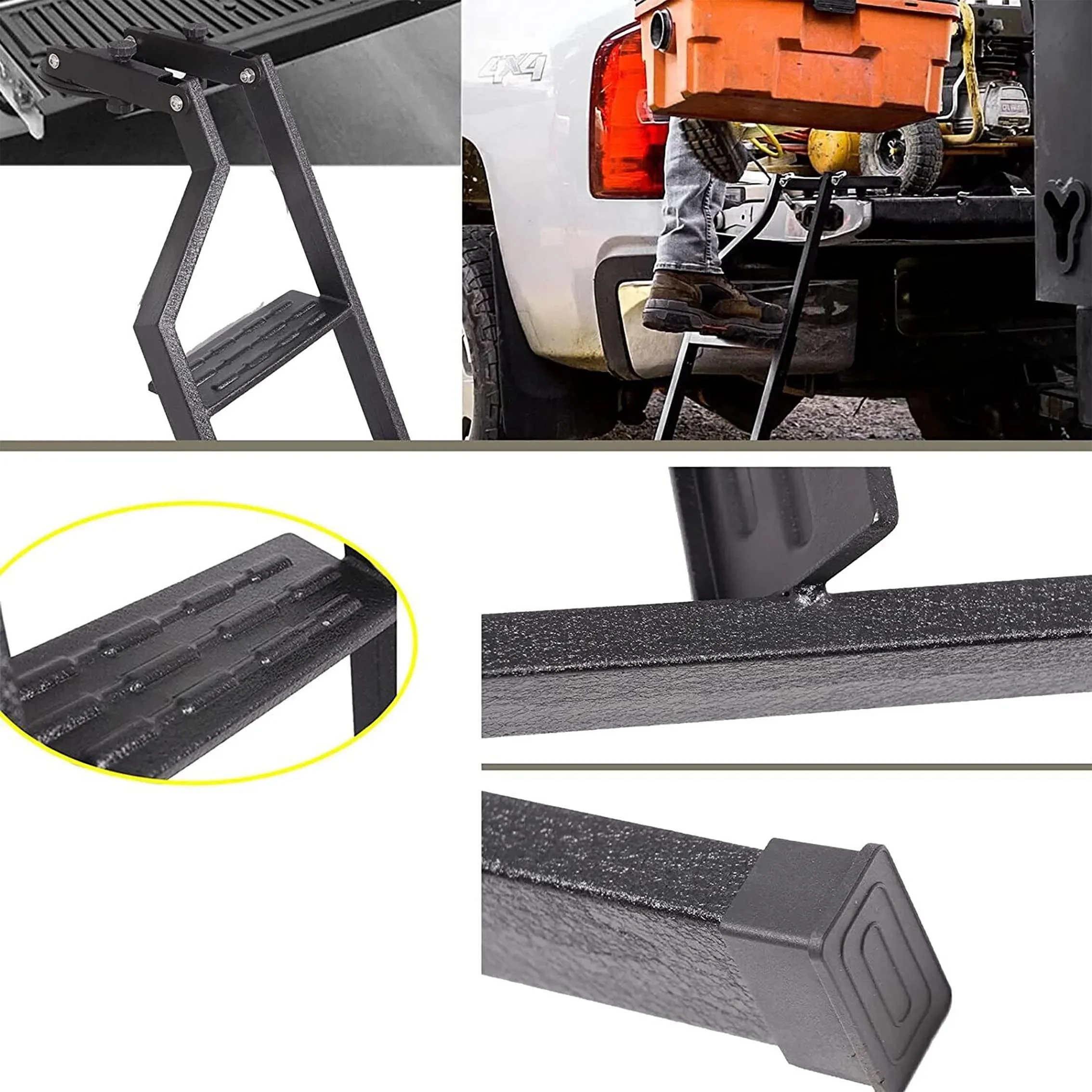 Pickup Truck Step Tailgate Ladder Fits for Ford Ranger 2012-2022 Wildtrak T6 T7 T8 XLS XLT XL Foot Step Ladder Car Accessories